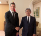 Marko Đurić sa šefom japanske diplomatije Takešijem Ivajom