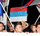 Kod Ušća doček za Srbe pešake sa Kosova