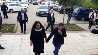 Vjosa Osmani na biralištu