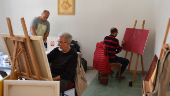 Učesnici likovne kolonije "Jesen u Prizrenu 2019."