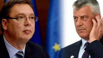 Aleksandar Vučić i Hašim Tači
