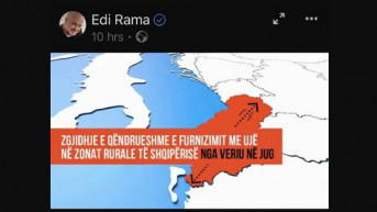 Edi Rama i mapa 