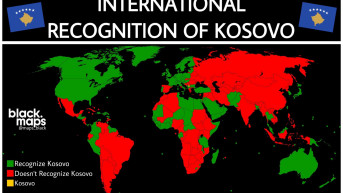 Mapa priznanja Kosova