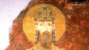 Sv kralj Milutin, freska Bogorodica Ljeviska Sv kralj Milutin, freska Bogorodica Ljeviska