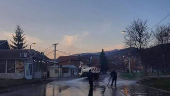 Pranje ulica u Leposaviću 