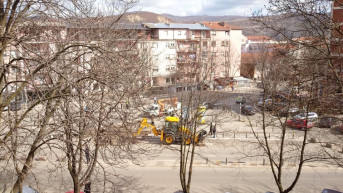 Severna Mitrovica, radovi na izgradnji kružnog toka 