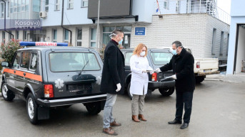 Uručivanje sanitetskih vozila Domu zdravlja u Zubinom Potoku