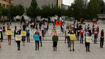 Protest umetnika u Prištini