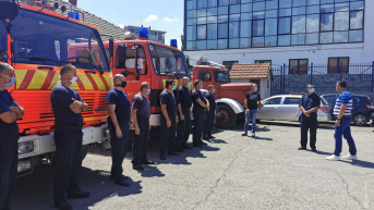 Spirić sa vatrogascima.