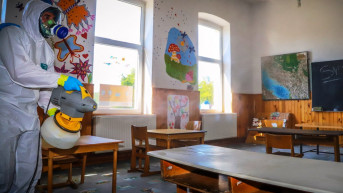 Dezinfekcija škole u Velikoj Hoči Dezinfekcija škole u Velikoj Hoči