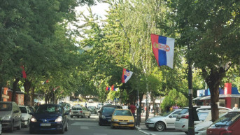 Severna Mitrovica okićena zastavama Srbije Severna Mitrovica okićena zastavama Srbije