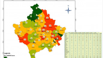 Mapa Kosova - koronavirus Mapa Kosova - koronavirus