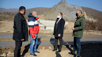 Milan Radojević obilazi radove na izgradnji mosta kod Dudinog krša