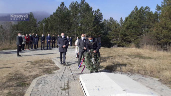 Polaganje venaca na Partizanskom brdu