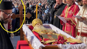 Albanski mitropolit na sahrani mitropolita Amfilohija Albanski mitropolit na sahrani mitropolita Amfilohija
