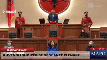 Vjosa Osmani u Skupštini Albanije