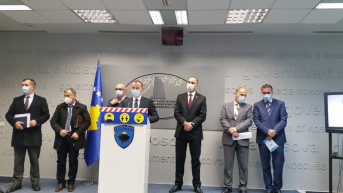 Zemaj na konferenciji za novinare u kosovskoj vladi Zemaj na konferenciji za novinare u kosovskoj vladi