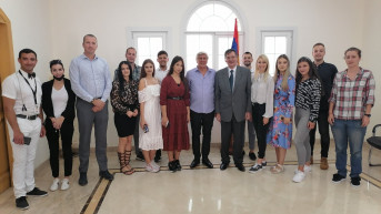 Članovi KUD Kopaonik na prijemu kod ambasadora Srbije u Abu Dabiju