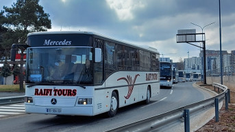 Protest autobusima u Prištini.