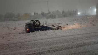 Vozilo sletelo s puta zbog snega na kolovozu