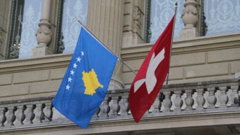 Zastave Kosova i Švajcarske Zastave Kosova i Švajcarske