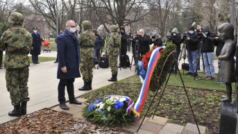 Polaganje venaca stradalima u NATO bombardovanju