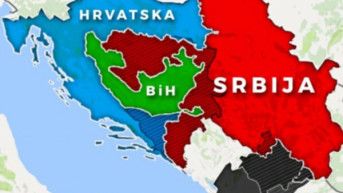 Mapa revizije granica na Balkanu Mapa revizije granica na Balkanu
