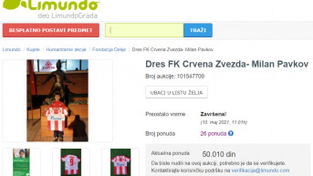 Dres Milana Pavkova prodat za 50 hiljada dinara