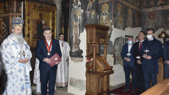 Episkop Teodosije i Bratislav Lazić