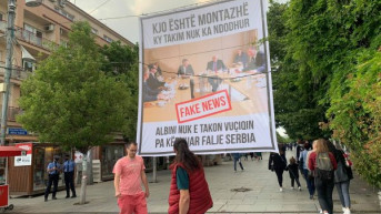 Akcija pripadnika Socijaldemokratske partije Kosova povodom sastanka u Briselu