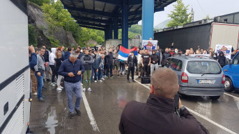 Jarinje - zabranjen ulazak autobusima sa hodočasnicima i planinarima iz Srbije 1.jpg