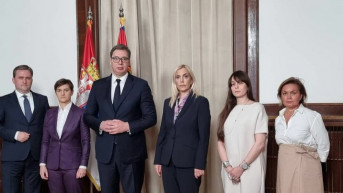 Predsednik Srbije A. Vučić sa članovima Vlade pred sednicu SB UN