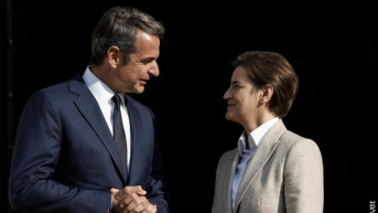 Grčki premijer Kirijakos Micotakis i predsednica Vlade Srbije Ana Brnabić Grčki premijer Kirijakos Micotakis i predsednica Vlade Srbije Ana Brnabić