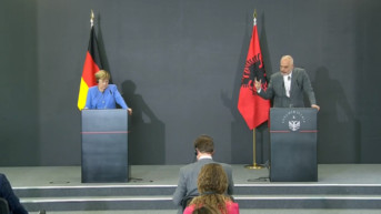 Edi Rama i Angela Merkel u Tirani Edi Rama i Angela Merkel u Tirani