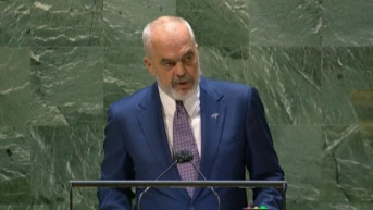 Premijer Albanije Edi Rama za govornicom Generalne skupštine UN