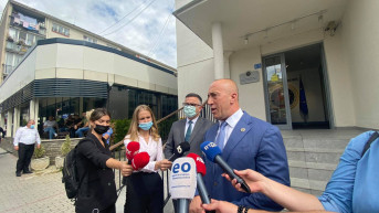 Ramuš Haradinaj posle sastanka sa Lajčakom Ramuš Haradinaj posle sastanka sa Lajčakom
