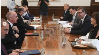Vučić sa ambasadorima Kvinte Vučić sa ambasadorima Kvinte