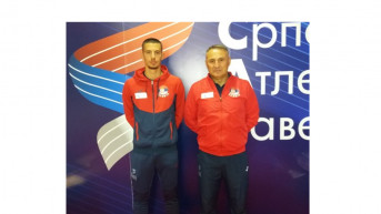 Atletičar Stevanović i trener Denović