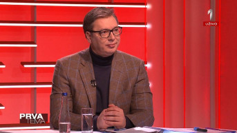 Predsednik Srbije Aleksandar Vučić u studiju TV Prva