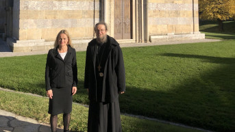 Viola fon Kramon i otac Sava Janjić Viola fon Kramon i otac Sava Janjić
