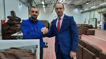 Igor Simić u pogonu fabrike SIMPO Igor Simić u pogonu fabrike SIMPO