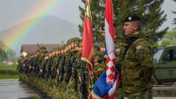 Ispraćaj hrvatske vojske na Kosovo Ispraćaj hrvatske vojske na Kosovo