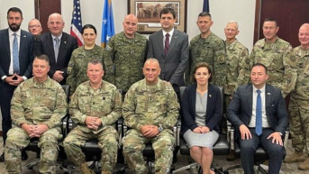 Kosovska delegacija sa predstavnicima Nacionalne garde Ajove
