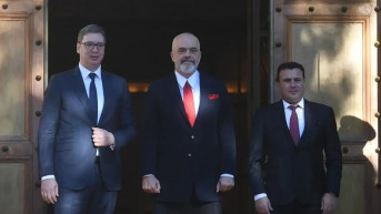 Vučić, Rama i Zaev ispred Palate Brigada