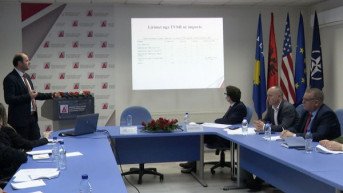 Murati na predstavljanju godišnjeg izvešaja Poreske uprave Kosova Murati na predstavljanju godišnjeg izvešaja Poreske uprave Kosova