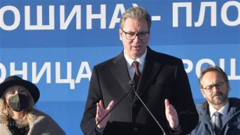 Aleksandar Vučić na otvaranju radova na autoputu Aleksandar Vučić na otvaranju radova na autoputu