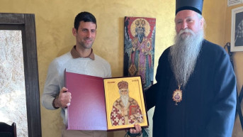 Novak Đoković i mitropolit Joanikije Novak Đoković i mitropolit Joanikije