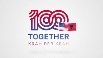 Logo 100. godišnjice odnosa Albanije i SAD