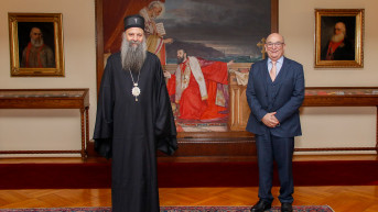 Patrijarh Porfirije i Stjuart Pič