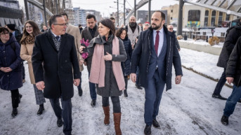 Analena Berbok sa gradočelnicima južne i severne Mitrovice